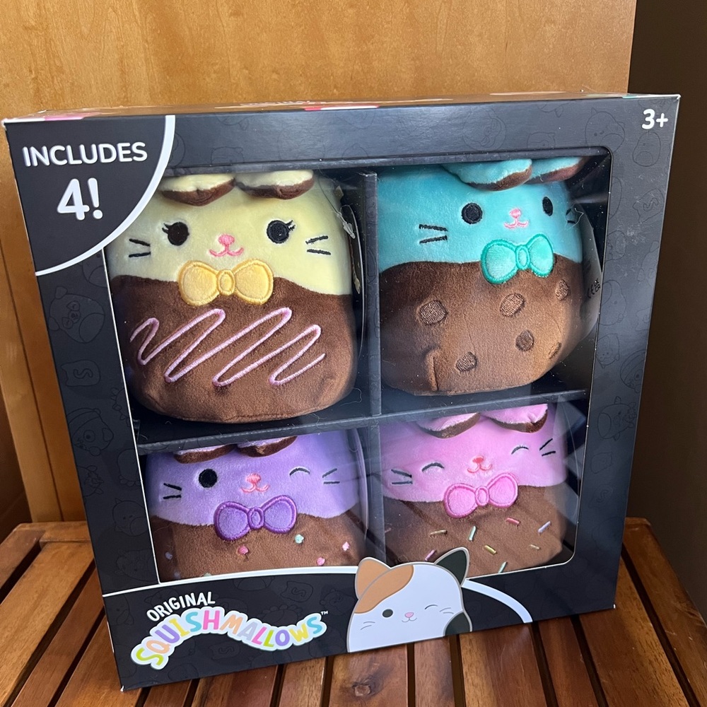 NWT Chocolate Bunny SET Squishmallows FTM Dinora & Tandy Select Series rabbit - Picture 2 of 16